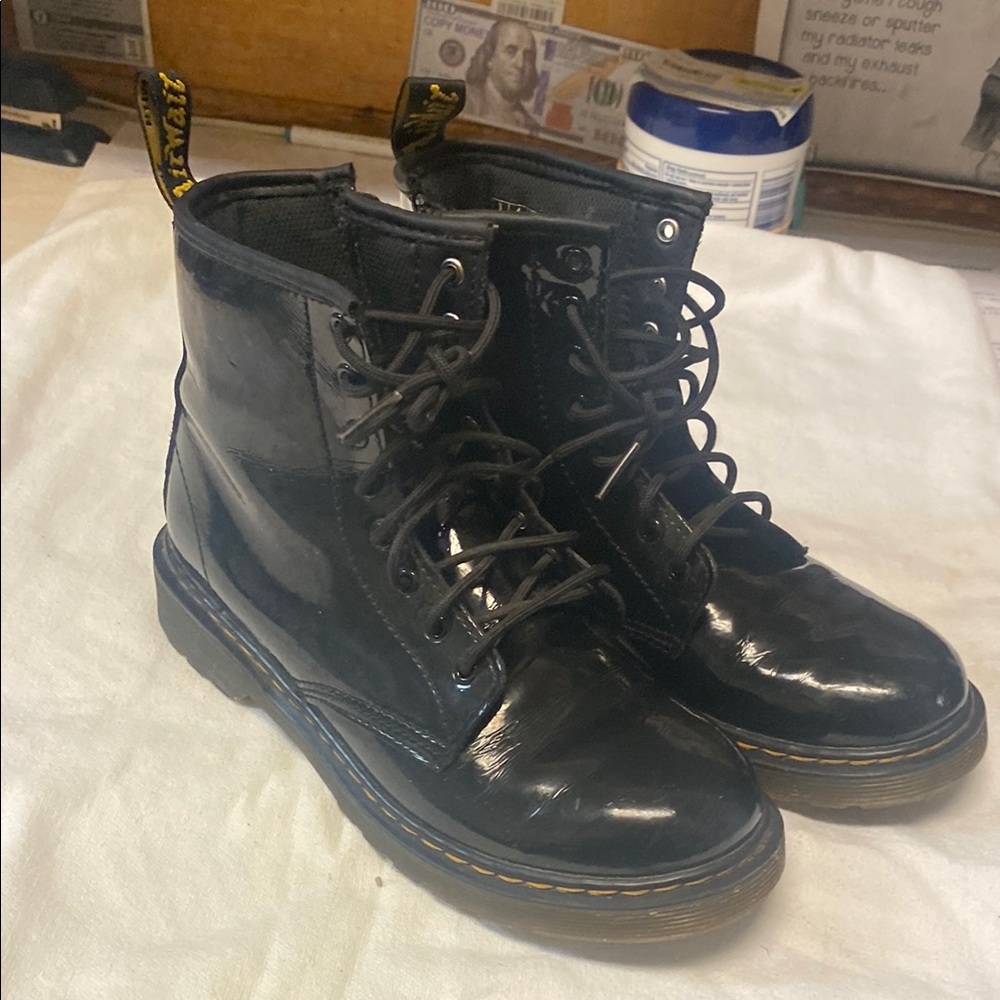 Dr. Martens Black Leather Combat Boots